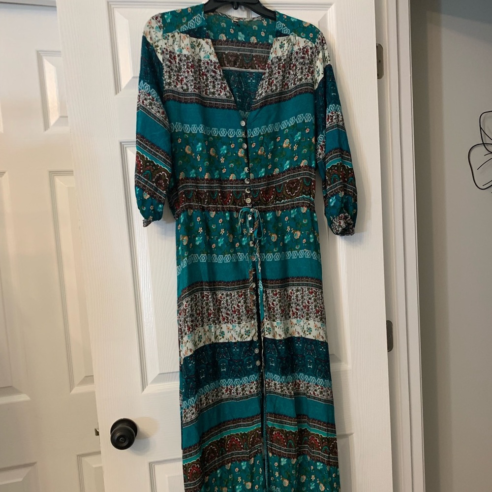 Casual maxi button up dress